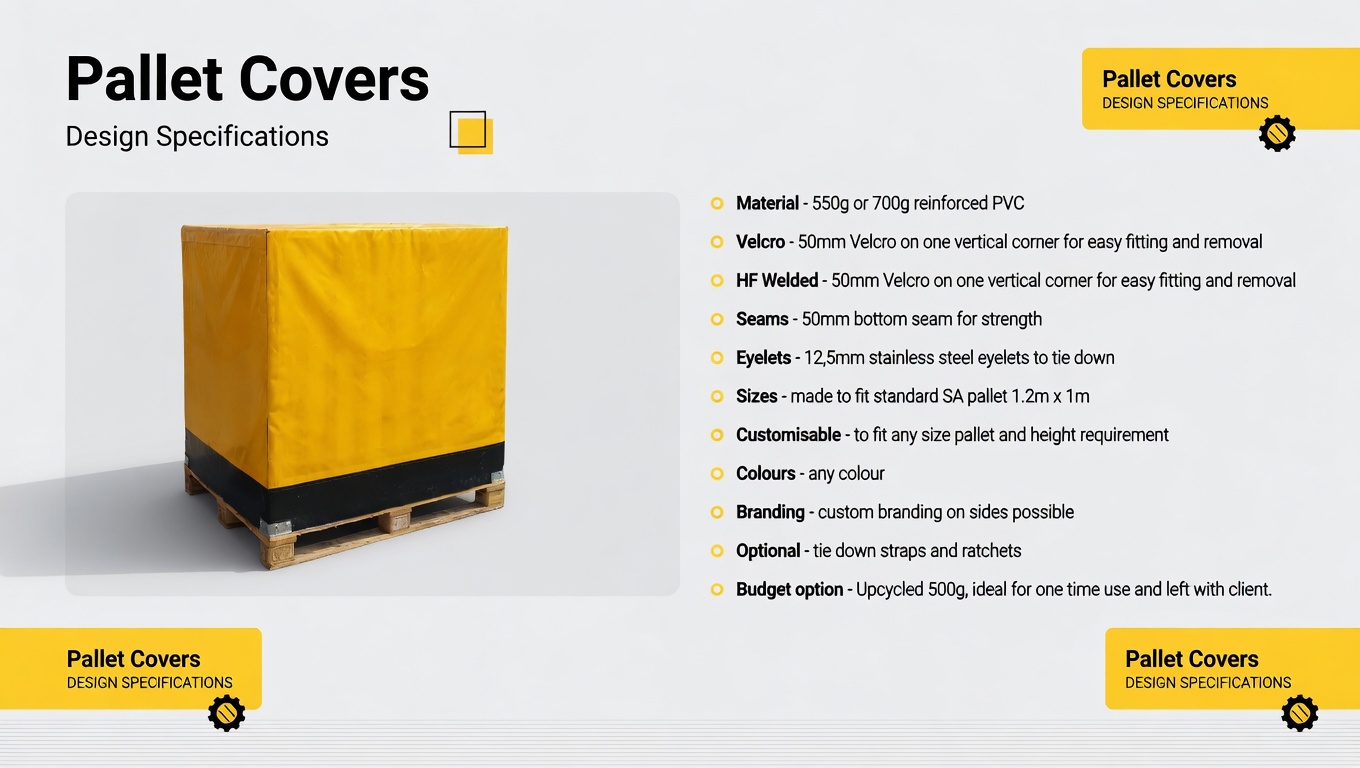 Pallet cover design specifications