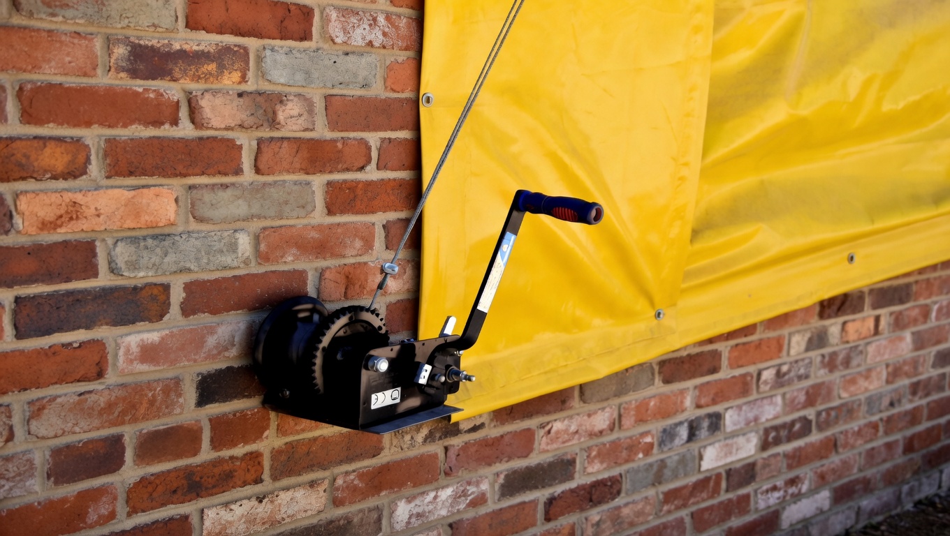 Piggery Curtain Ratchet and Cable System 53.3