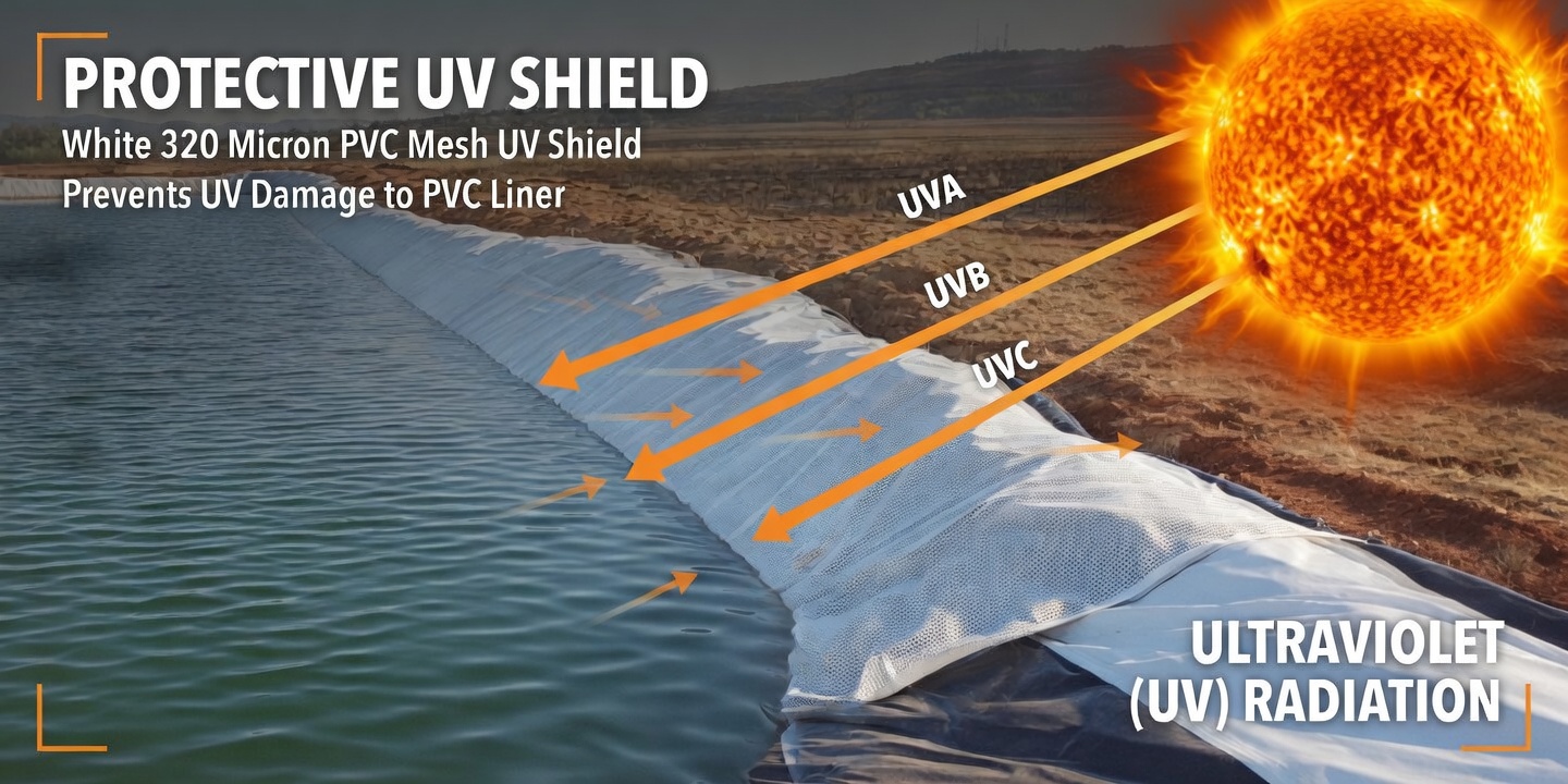 Protective UV Shield 320 Micron PVC Mesh