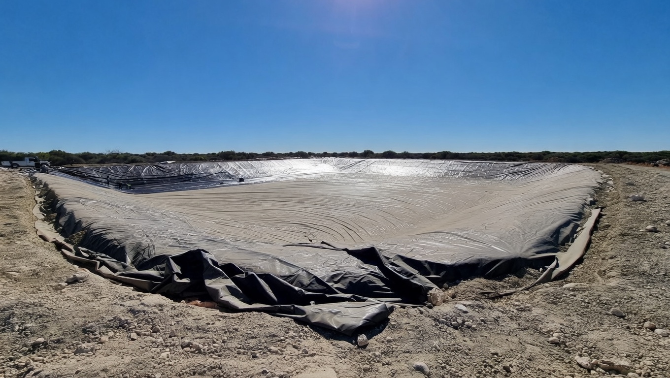 Tailings Dam With PVC Liner